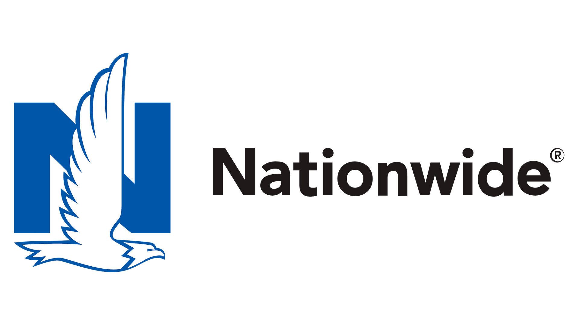 Nationwide logo with blue eagle and black wordmark