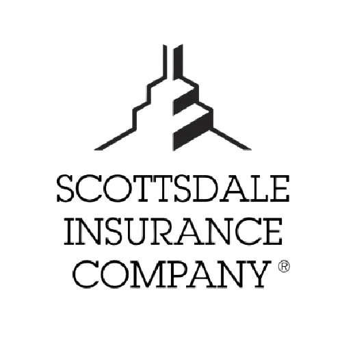 Scottsdale Insurance Company logo with stylized black building above the company name