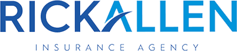 Rick Allen Insurance Agency logo in blue and gray text on a white background