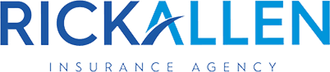 Rick Allen Insurance Agency logo in blue and gray text on a white background