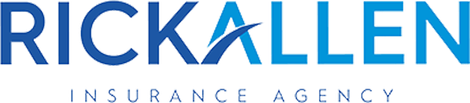 Rick Allen Insurance Agency logo in blue and gray text on a white background