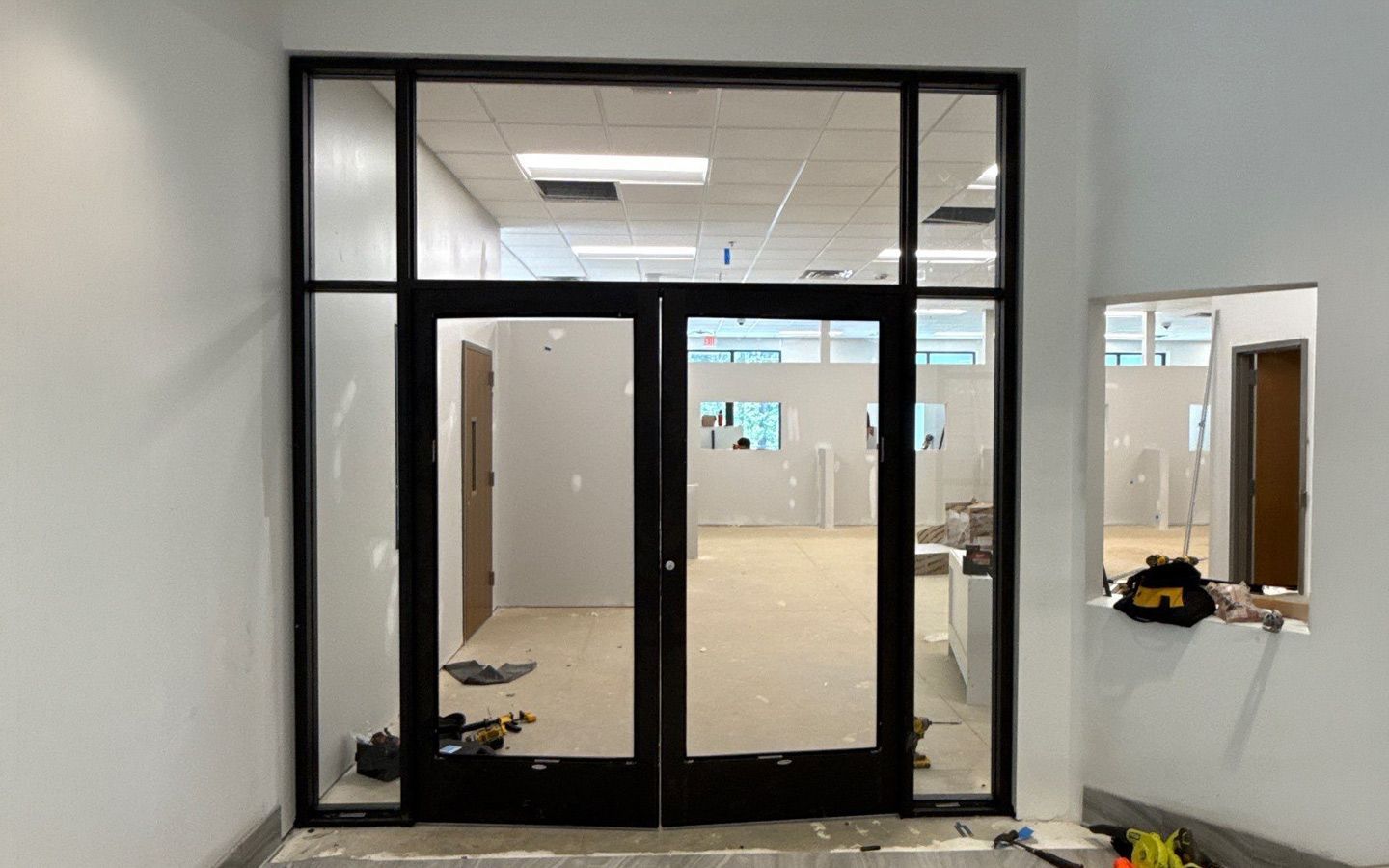 AGS aluminum storefront systems, commercial entrances