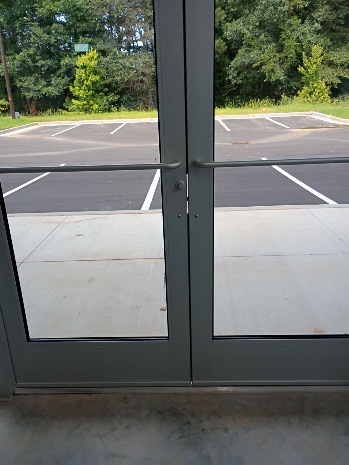 Aluminum-framed commercial glass storefront installed by AGS at Dogwood Building 100 in Griffin, GA