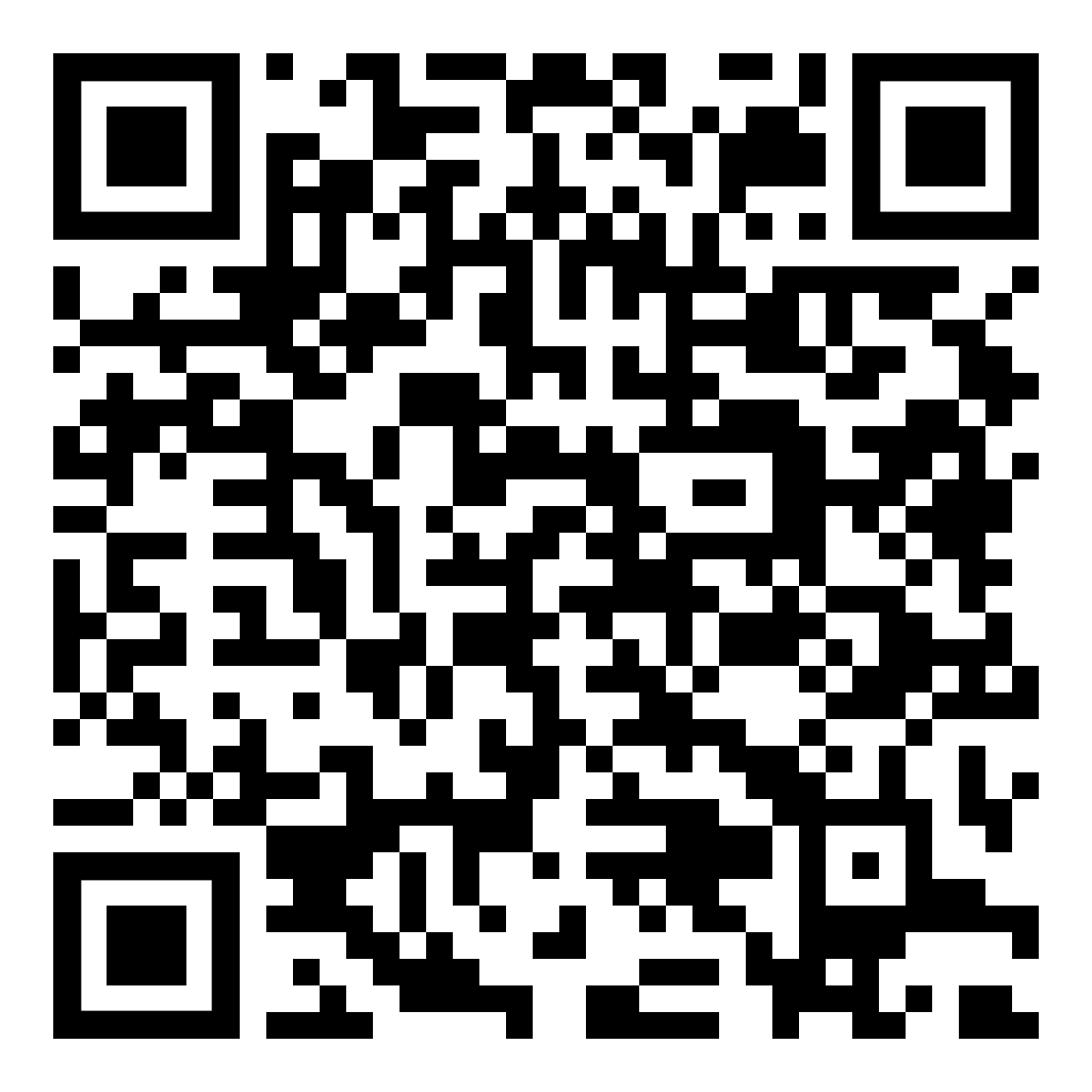 A black and white qr code on a white background.