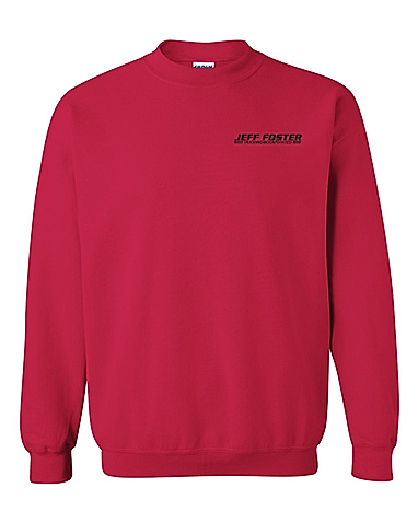 Red sweatshirt with 