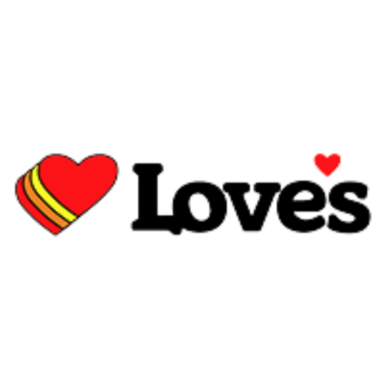 A logo for love 's with a heart and the word love 's