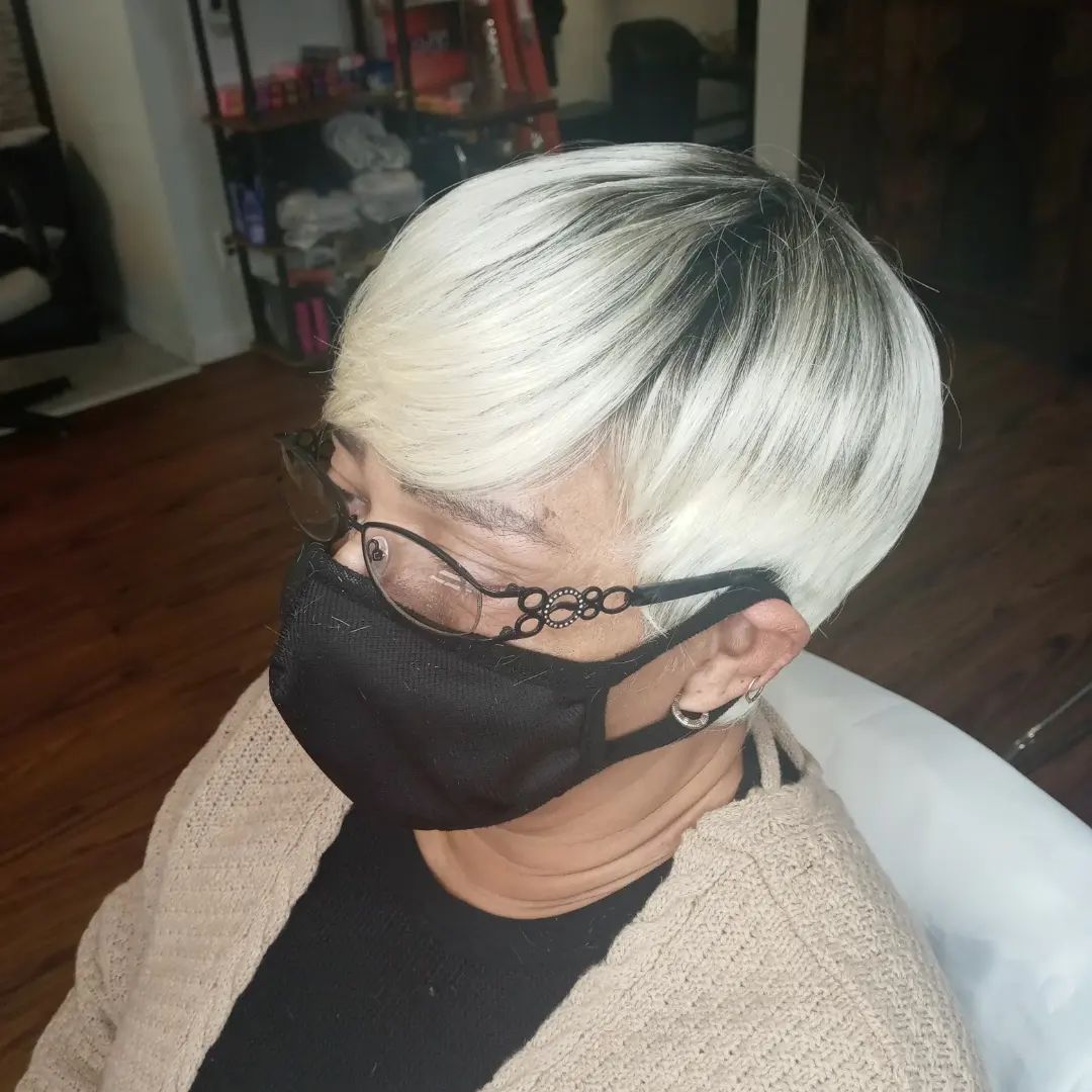 Photo of a woman with hair color