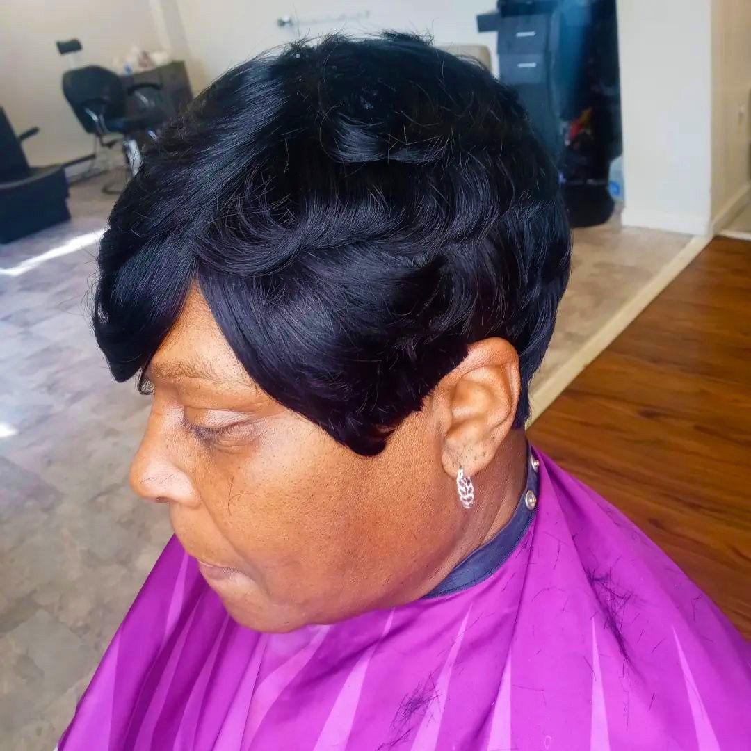 Photo of a woman with natural hair styling