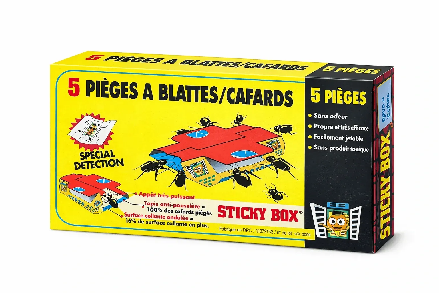 Piège à cafards professionnel avec attractif alimentaire