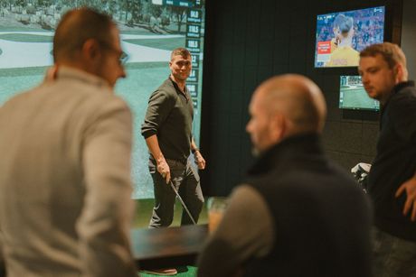 Team gathered in SKRATCH Golf