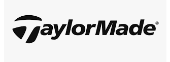 TaylorMade logo: a stylized, black 