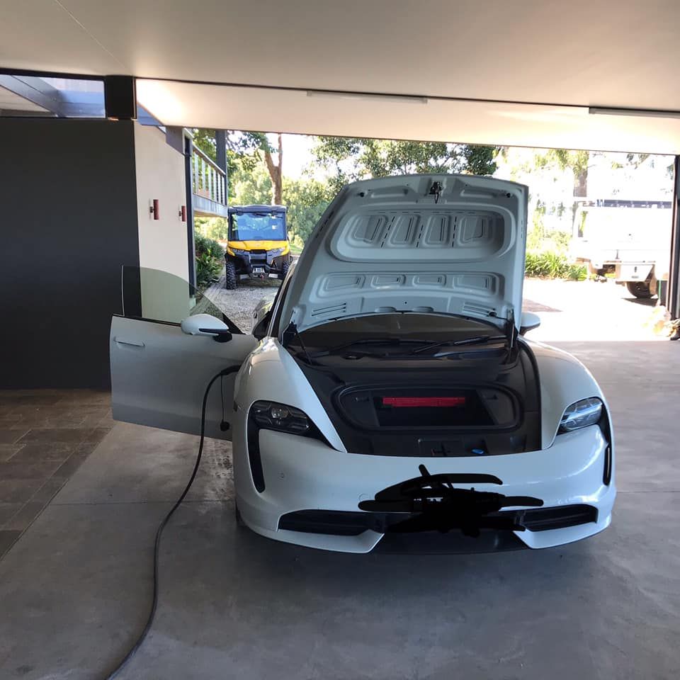 White Electric Vehicle Charging — Ocean Air Electrical in Ballina, NSW
