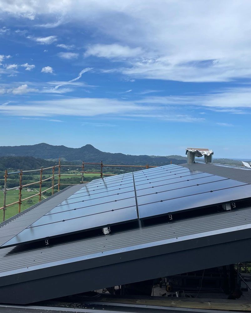 A Roof With a Lot of Solar Panels Installed — Ocean Air Electrical in Lismore, NSW