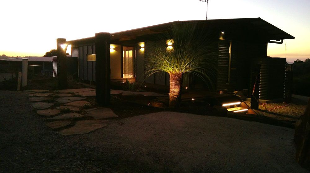 A House With Fancy Outdoor Lighting — Ocean Air Electrical in Skennars Head, NSW