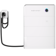 White Energy Storage System Next to An Ev Charger — Ocean Air Electrical in Skennars Head, NSW