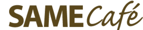 A logo for a cafe called same cafe