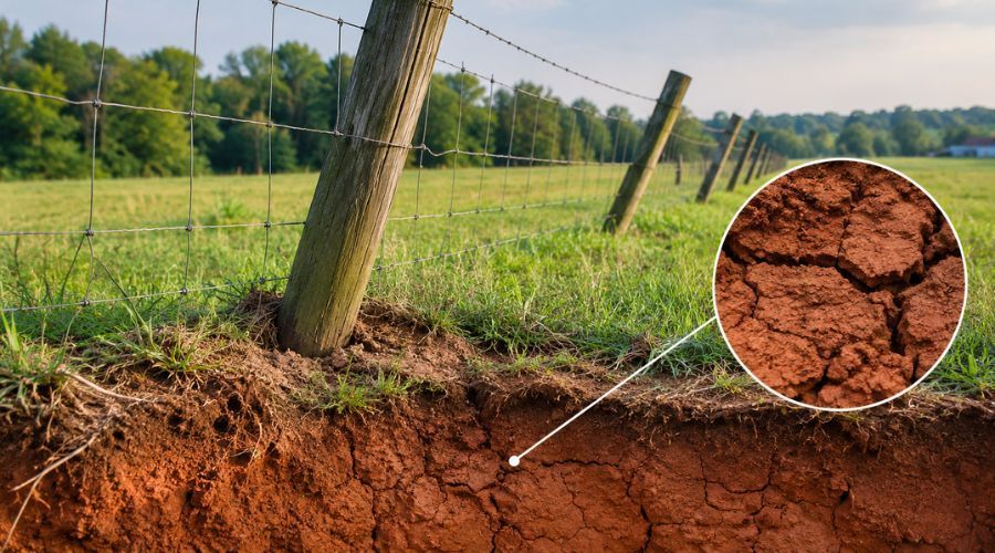 fence post problems clay soil
