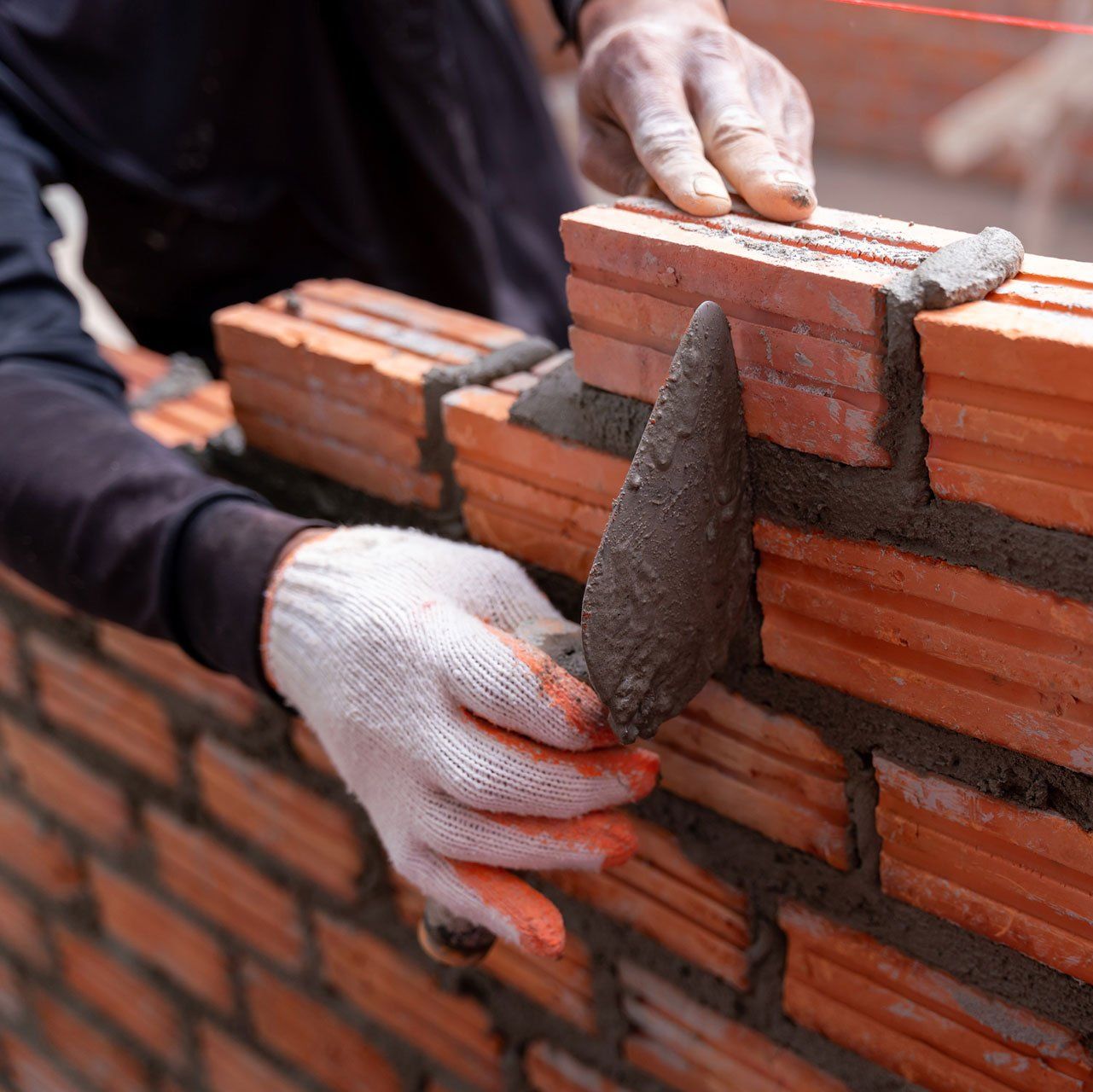 Worker Installing Bricks | Hudson Valley NY | Ms Ok Chimney Service Worker Installing Bricks | Hudson Valley NY | Ms Ok Chimney Service