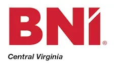 BNI Central Virginia logo in red text on a white background