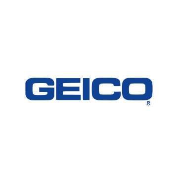 The blue logo of the insurance company GEICO, featuring the brand name in bold, block capital letters.