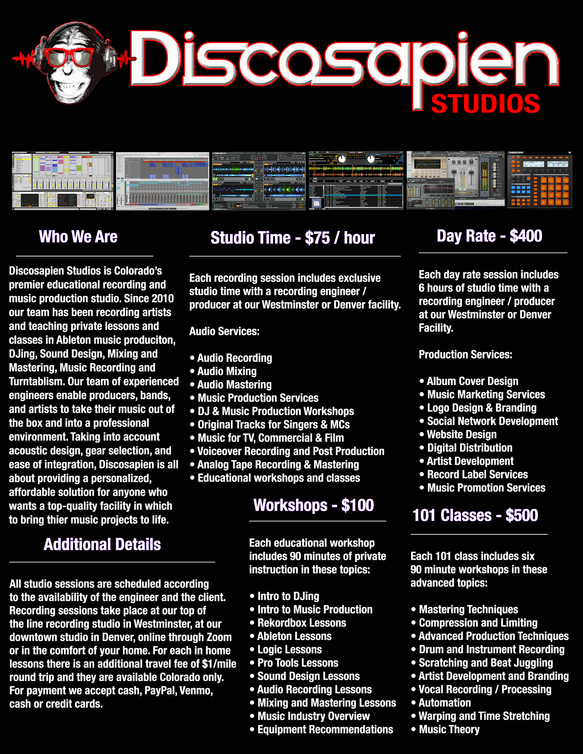 Discosapien Studio Pricing