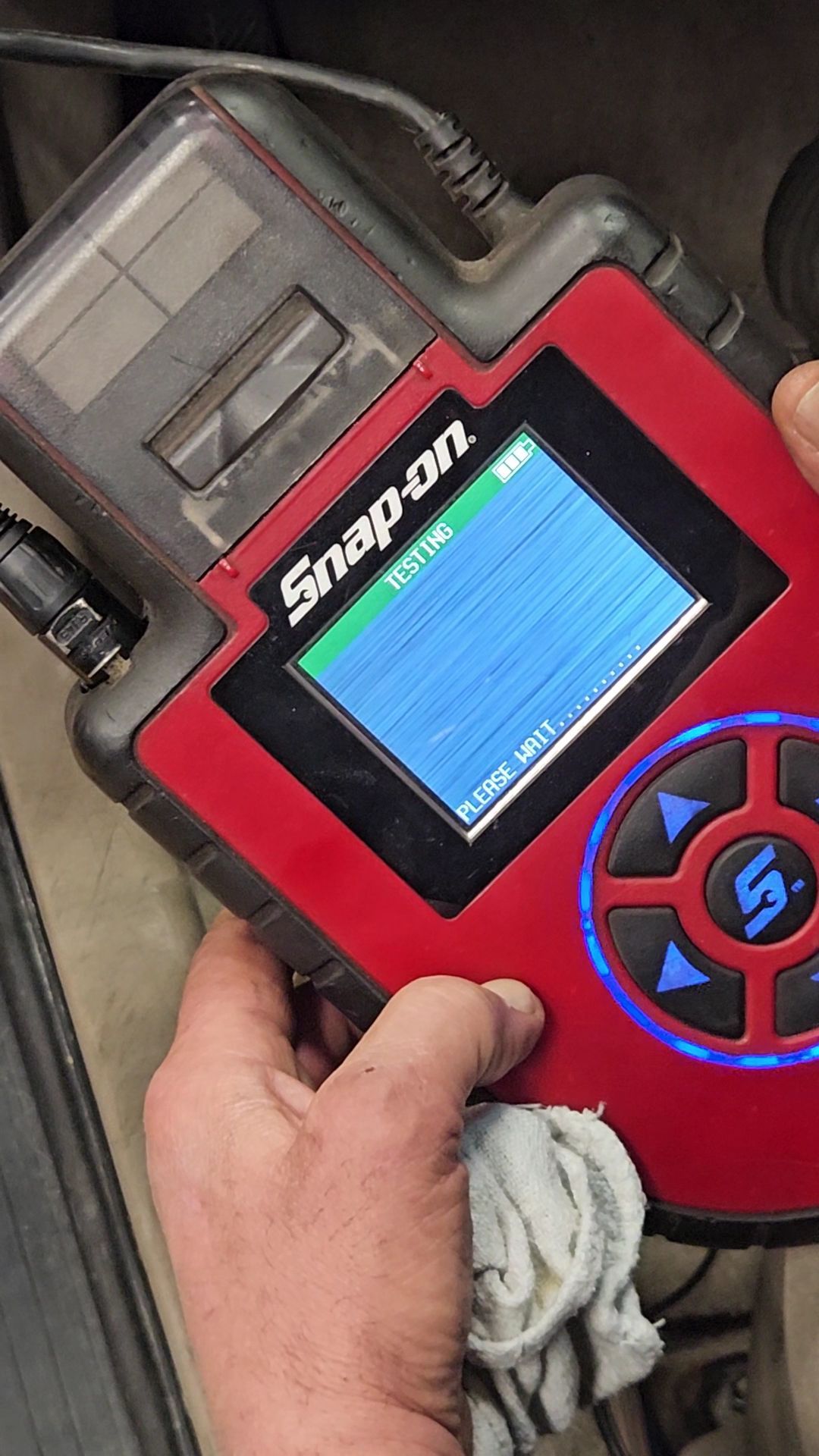 Advanced Automotive Diagnostic Scanner In Use | Express Tire & Auto Service