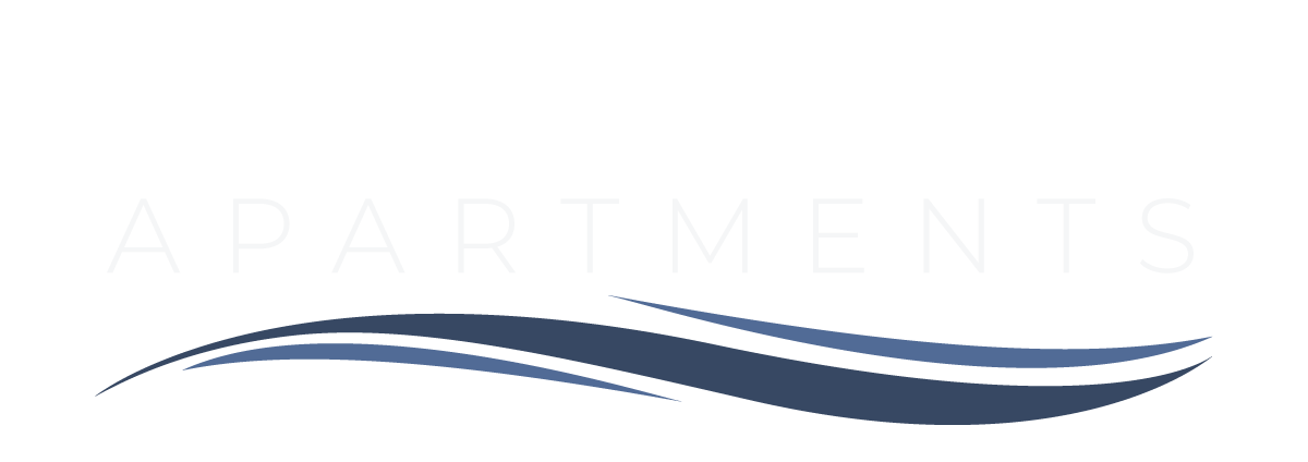 Henson Creek White Logo with Blue waves