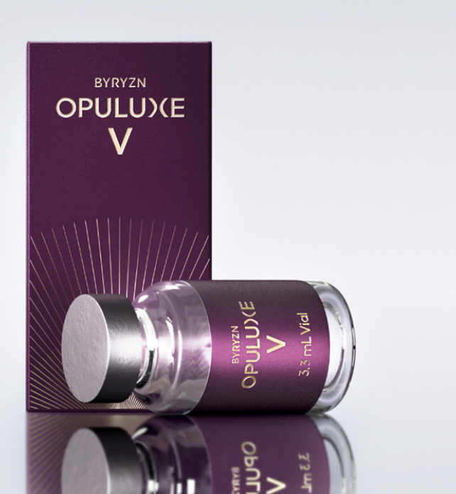 Purple Byrzin Opuluce V Bottle — Coastal Skin & Laser in Tewantin, QLD