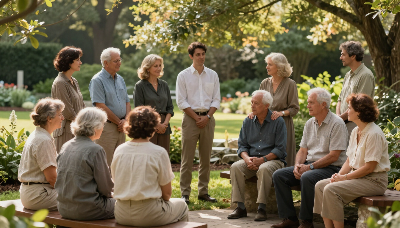 Creative alternatives to traditional funerals in a peaceful garden memorial