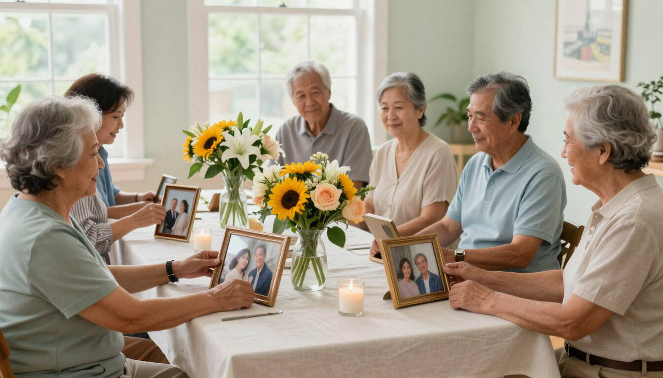 Family and friends gathering for a meaningful celebration of life