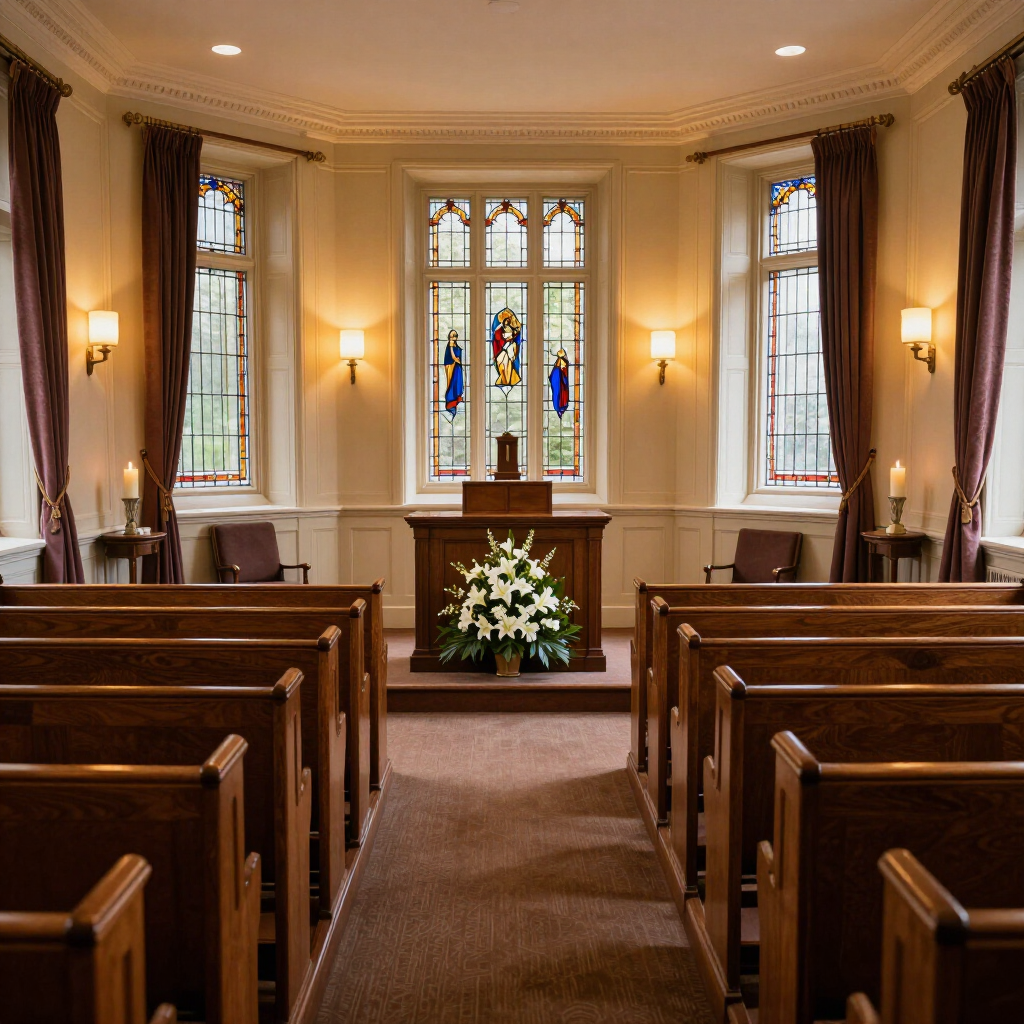 Modern Funeral Chapel Interior