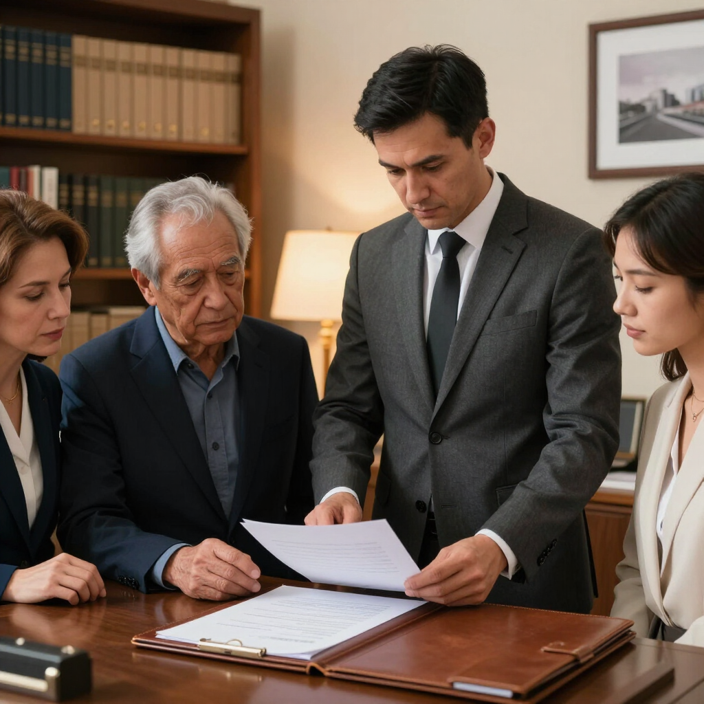 International Funeral Service Southview Trenton NJ - Four people reviewing documents around a conference table in an office.