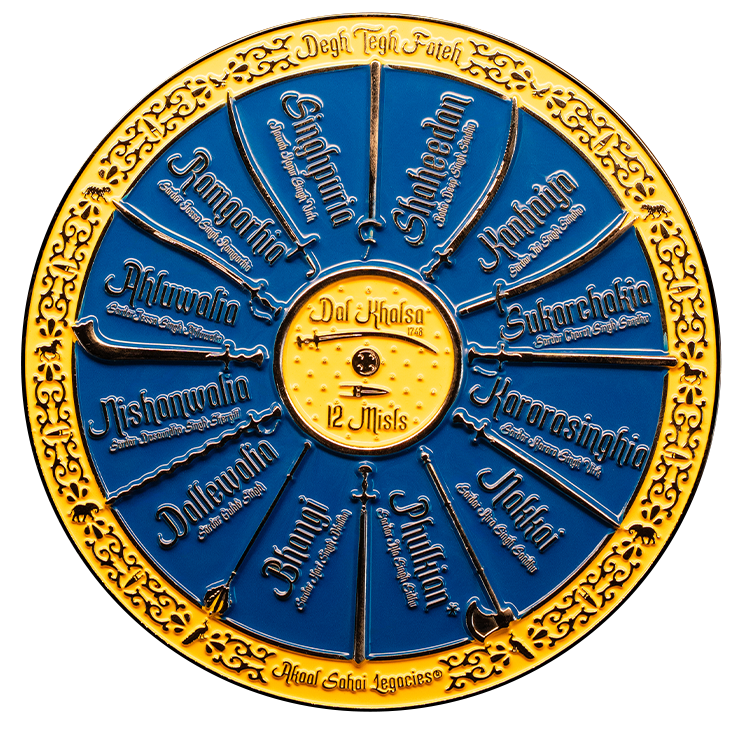 12 Sikh Misls magnet celebrating the historic confederacies of the Dal Khalsa