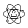 Black atom-like icon with three orbiting loops around a central dot.