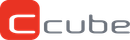 Red and gray “cCube” logo on a white background