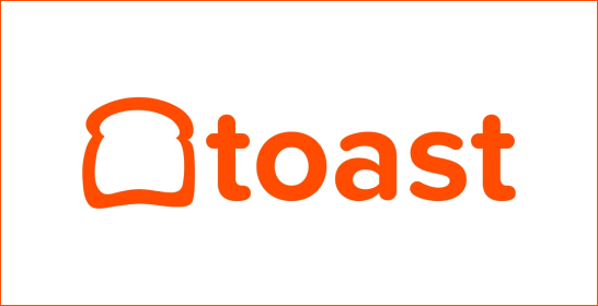 A logo for toast is shown on a white background