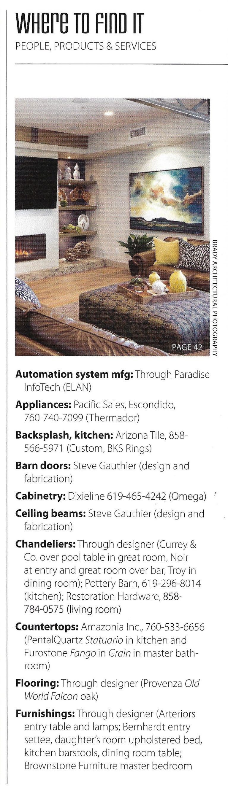 A blurred real-estate flyer with a living room photo and property details text below.