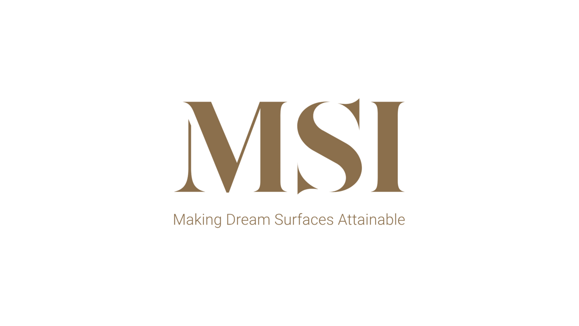 Gold “MSI” logo with the tagline “Making Dreams Shine to Manifest” on a white background