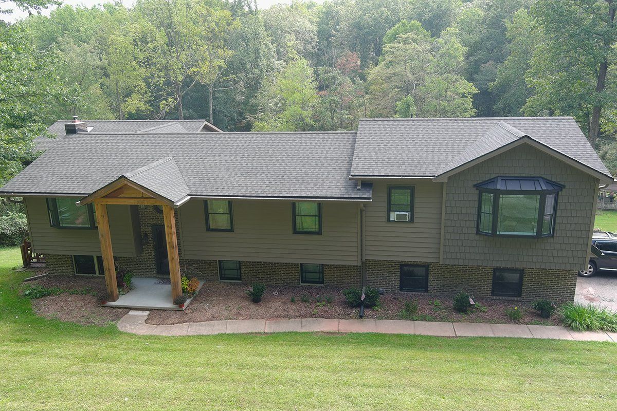 replaced siding, new roofing