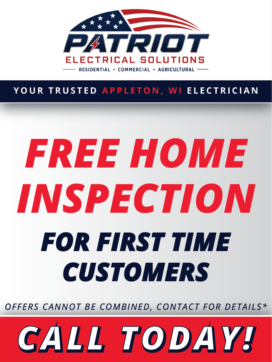 Patriot electrical solutions is offering a free home inspection for first time customers