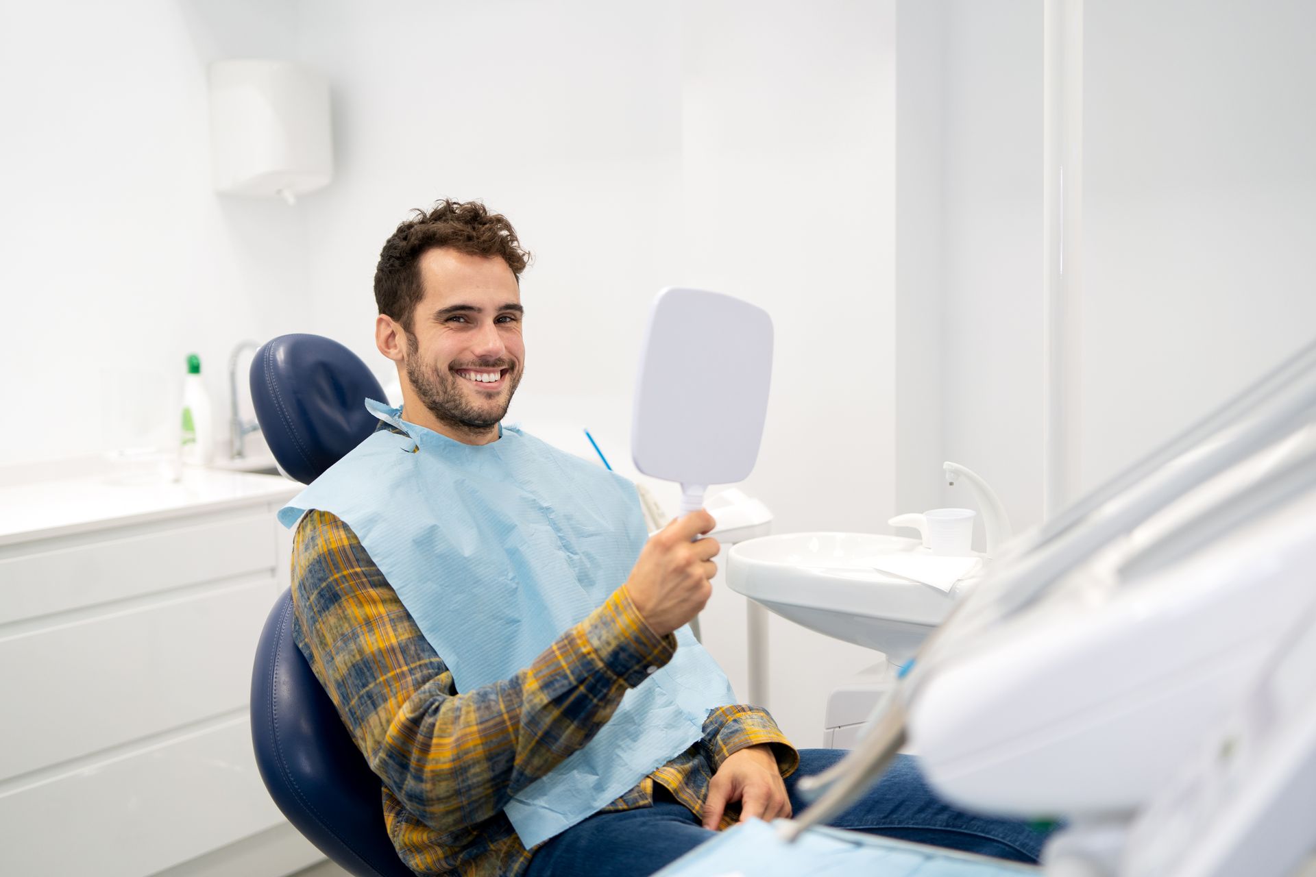 Satisfied Man After a Whitening Procedure in A Dental Clinic — Joelton, TN — Wingo Family Dentistry
