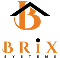 The logo for Brix Systems features an orange stylized "B" with a black roof icon, followed by the text "BRIX SYSTEMS".