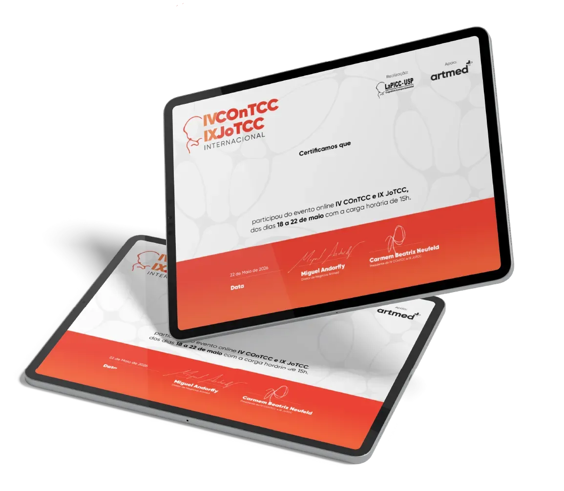Um tablet com um certificado sobre um fundo branco.