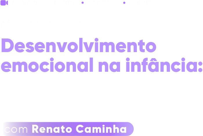 Um fundo branco com uma borda roxa e as palavras evento gratuito online