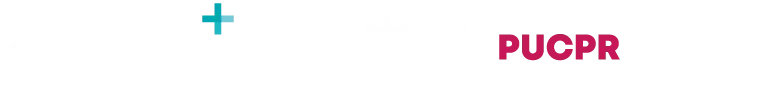 Uma imagem borrada da palavra pucpr em um fundo branco.