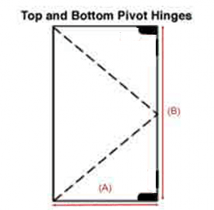 Single Shower Door Example with Measurements