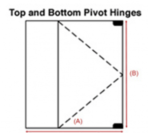 Shower Door Example with Measurements