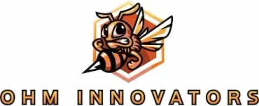 Bee mascot logo above the text &ldquo;OHM INNOVATORS&rdquo;