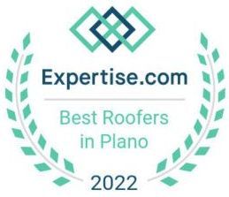 Expertise.com best roofers in plano badge for 2022
