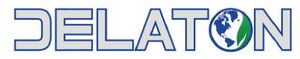 DELATON logo with a globe icon, green leaves, and blue oceans.